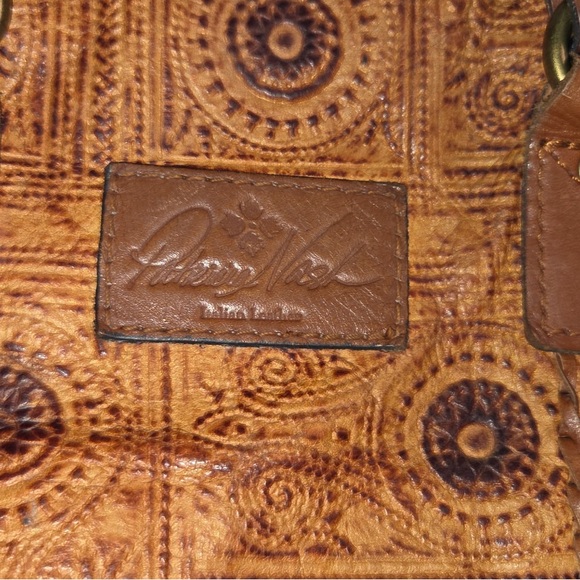 Patricia Nash Brown Patterned Leather Purse Bag - Picture 3 of 9